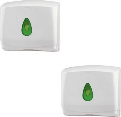 Produktbild von 2 PlastiQline Papierhandtuchspender MINI - Kunststoff - weiß - Handtuchspender