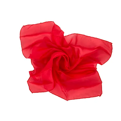 Produktbild von Nickituch Seidentuch feuerrot rot Seide 53x53cm