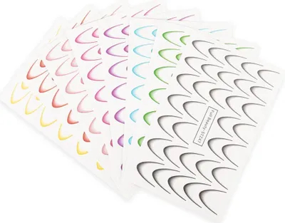 Immagine prodotto di Adesivi acquosi con sfumature di colore per unghie/French/Ombre/French Smile Line, set da 8, STZ40-STZ47