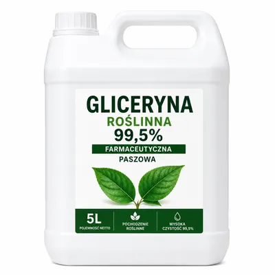 Zdjęcie produktu dla 5L Gliceryna Roślinna Farmaceutyczna 99,5% Czysta Gliceryna Glycerol