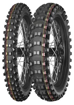 Image de Mitas Terra Force-Mx Sm (Red-Yellow) 80/100 - 12 Tt 50M (2.50-12), Nhs Rear