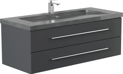 Produktbild von Badmöbel Granit G654 YAMO 130 cm 1 Hahnloch SoftClose in versch. Ausführungen