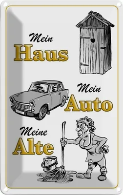 Produktbild von vianmo Blechschild 18x12 cm mein Haus Auto meine Alte Garage Werkstatt