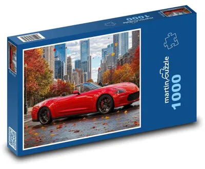 Produktbild von Puzzle 1000 Sportwagen in der Stadt - martinpuzzle