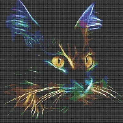 Produktbild von 3D DIY Diamond Painting Set - Laser Katze - Diamant Painting Bilder Voll Set Malen Nach Zahlen Diamant (30X30cm)