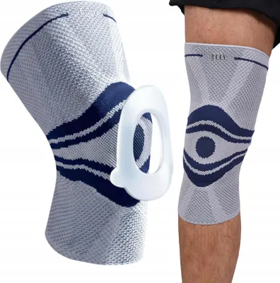 Obrázek produktu pro FIT4MED | STABILIZAČNÍ BANDÁŽ NA KOLENO KOMPRESNÍ – Meniskusové křídlo, 360° komprese, 3D střih, prodyšná, dvojité boční pružiny pro stabilitu