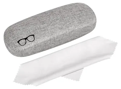Productafbeelding van Harde brillenkoker met modieuze hoesjes en reinigingsdoek voor dames en heren