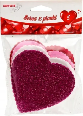 Produktbild von Schaumstoffherzen 10 x 10 cm, 8 Stück – Brewis