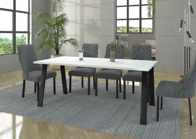 Produktbild von Esstisch KLEO Tisch Metallbeine 185x90 Weiß