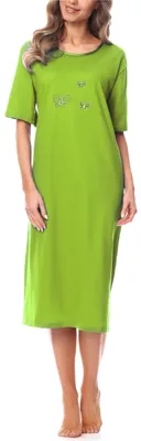 Image de Chemise de nuit à manches courtes pour femmes Merry Style 91LW1 (Vert (manches courtes), 38 (taille fabricant : M))