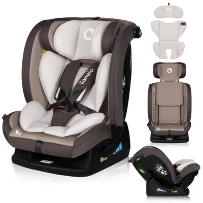 Image de Lionelo Siège auto Aart i-Size de la naissance à 12 ans, 40-150 cm, Large plage d'adaptation Une protection latérale supplémentaire R129/03 - Beige