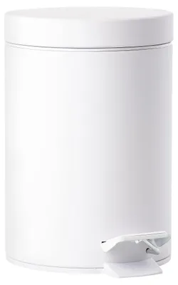 Pedaleimer Badezimmer 3 Liter 25x17 cm Weiß