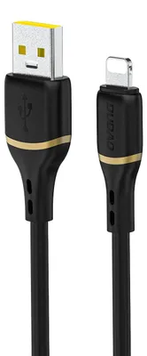 Produktbild von Kabel Dudao L25L 30W USB-A - Lightning z oplotem z miękkiego silikonu Lightning 1m - czarny