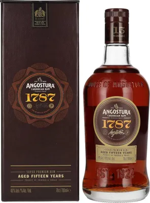 Image de Angostura 1787 15 Years Old Super Premium Rum 40% Vol. 0,7l en boîte cadeau