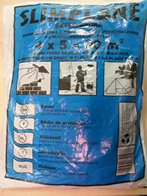 Produktbild von 5er Pack Abdeckplane Allzweck-Plane Abdeckfolie Allzweckfolie 4 x 5 m Extra dicke 27µ  20 qm Malerplane für Renovierung und Umzug