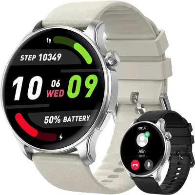Produktbild von Smartwatch Herren Damen Fitness tracker mit Telefonfunktion Anruf Wasserdicht Herzfrequenz Schlafmonitor Schrittzähler Uhren Sportuhr für Android iOS