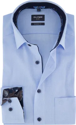 Produktbild von Olymp Luxor Modern Fit Businesshemd hellblau Baumwolle