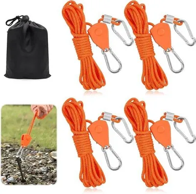 Produktbild von Reflektierendes Nylon-Überlebensseil 4m Aluminium für Camping