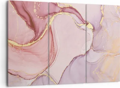 Produktbild von Bild auf Leinwand - Leinwandbild - 3 Teile - Abstraktion Marmor Rosa - 105x70cm - Wand Bild - Wanddeko - Wandbilder - Leinwanddruck - Bilder - Wanddekoration - Leinwand bilder - CE105x70-4528