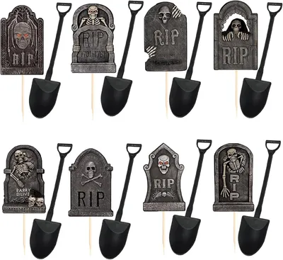 Image de Kit de décoration pour gâteaux d'Halloween - Décorations pour cupcakes