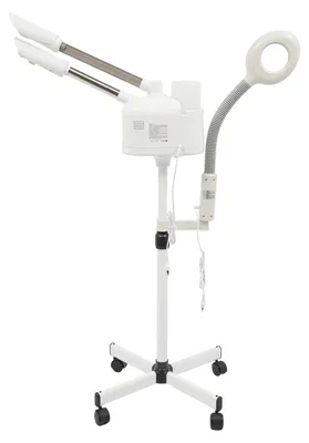 Produktbild von Gesichtsbedampfer - Professionelles Gesichtsdampfgerät - Heiß- & Kaltnebel - 1000 ml Wassertank - Höhenverstellbar - Touchscreen 220V EU-Stecker - Nano-Sprühnebel - Weiß