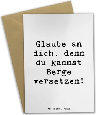 Produktbild von Mr. & Mrs. Panda valentinstagskarte Spruch Selbstvertrauen stärken - Weiß - Geschenk, dankeskarten, Zuversicht, Vertrauem, Vertrauen, Trost, Inspiration, wertvoll sein