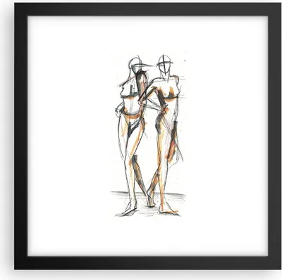 Produktbild von Gerahmtes Poster - Schwarzer Rahmen - Zeichnen Design Mode - 30x30 cm - Wand Bild - Wanddeko - Wandbilder - Kunstposter - Wandposter - Bilderrahmen - Bilder - Kunstdruck - Wandbild - P2BAC30x30-4139