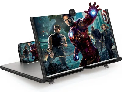 Produktbild von LAC FUTURE Handy Vergrößerungs Bildschirm 12 Zoll 3D HD - Bildschirmlupe für Smartphones Geschenke für Männer - Handyvergrößerungsbildschirm- Geburtstagsgeschenk für Freund 12 inches