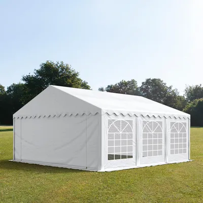 Produktbild von TOOLPORT Partyzelt Festzelt 6x6 m Garten-Pavillon PVC Plane 700 N in weiß Wasserdicht