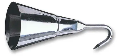 Schaafbel aus Edelstahl, 16 cm Höhe, mit Haken