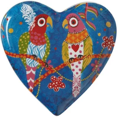 Produktbild von Blauer Porzellan-Teller Herzform 15,5 cm