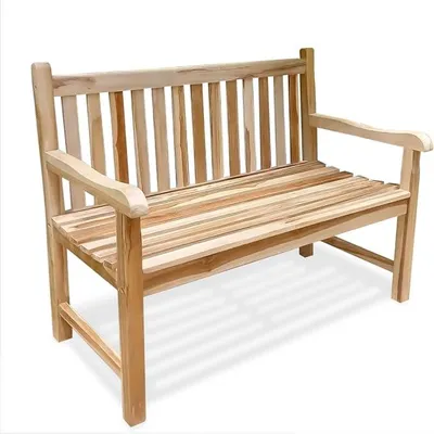 Imagen del producto de Banco de jardín de teca con reposabrazos, 120 cm