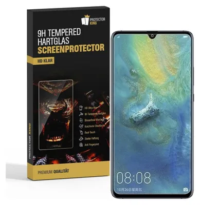 A product box for a screen protector is shown next to a smartphone.