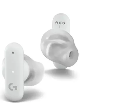 Produktbild von Logitech G FITS True Wireless Gaming Earbuds, individuell zugeschnittene Passform, LIGHTSPEED + Bluetooth, vier Beamforming-Mikrofone, PC, Mac, PS5, PS4, Mobile, Nintendo Switch - Wei