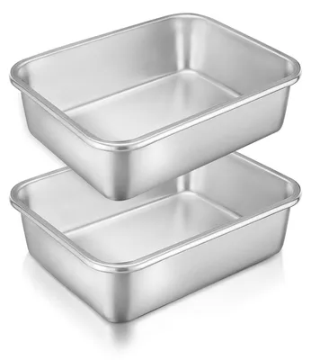 Ovenformset 2er-Pack, Edelstahl, 27x21x8 cm, ofenfest
