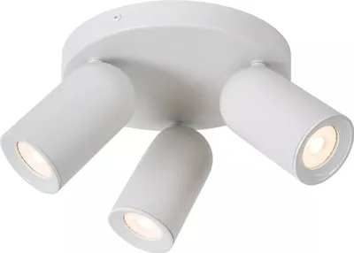 Imagen del producto de Reflector de techo triple, blanco, orientable, 3xGU10, 35W, marca Punch, modelo Lucide