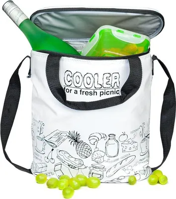 Produktbild von Kühltasche Weiß Tasche Kühlbox Thermo Picknicktasche Cooler Campingtasche