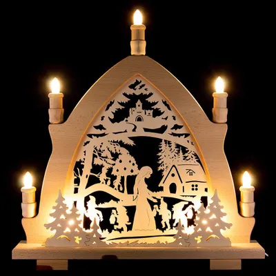 Produktbild von Schwibbogen Schneewittchen (42x43cm) von Kunstgewerbe Lenk & Sohn