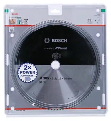 Obrázok produktu pre Bosch 2 608 837 744, Pevné drevo, mäkké drevo, 30,5 cm, 3 cm, 1,6 mm, 5000 ot/min, 2,2 mm