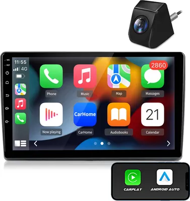 Immagine prodotto di Autoradio Carplay 2 GB + 64 GB con Android 15 per Fiat Ducato, Citroën Jumper e Peugeot Boxer (2006-2024) – 9" Android Auto, navigazione GPS, Wi-Fi, Bluetooth, FM, DAB+, SWC, processore a 4 core