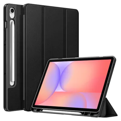 Produktbild von Fintie Hülle für Samsung Galaxy Tab S10 Lite/S10 FE/S9 FE 10.9" & S9 11" Tablet - Ultradünne Soft TPU Rückseite Abdeckung Schutzhülle mit Stifthalter und Auto Schlaf/Wach Funktion, Schwarz
