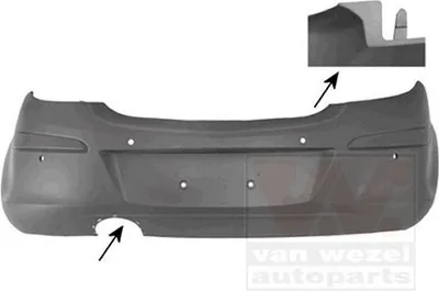 Produktbild von VAN WEZEL Heckstoßstange Stoßfänger Hinten für OPEL Corsa D Schrägheck (S07) Corsa D Kastenwagen (S07)