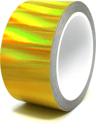 Produktbild von 10m Zierstreifen 40mm Hologramm Gelb Dekorstreifen Auto Motorrad Boot Modellbau Klebestreifen