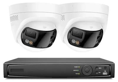 Obrázok produktu pre Bezpečnostná kamera – dvojica – 8MP, 4K Ultra HD – dvojitá šošovka, 180° panoramatický výhľad – PoE – detekcia pomocou umelej inteligencie