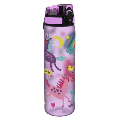 Produktbild von Ion8 Trinkflasche Einhörner 500ml BPA frei auslaufsicher Slimline i8500FPPUNIC Magie