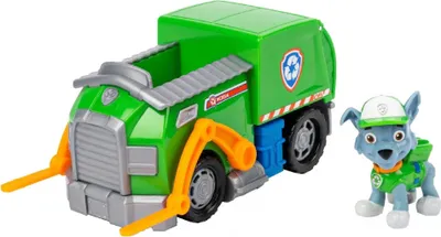 Produktbild von PAW Patrol Recycling-Fahrzeug mit Rocky-Figur (Basic Vehicle/Basis Fahrzeug), Müllwagen, PAW Patrol, 3 Jahr(e), Mehrfarbig