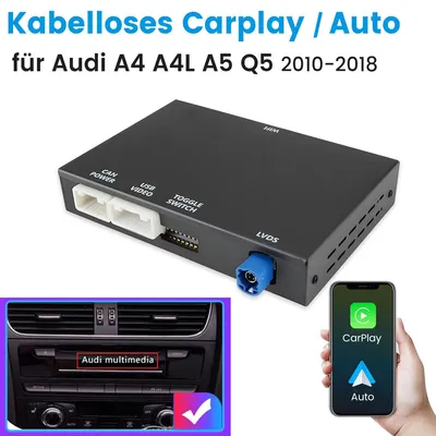Obrázok produktu pre Hexinex bezdrôtový modul na integráciu smartfónu pre Audi A4 A4L A5 Q5 (2010–2018) so systémom MMI 3G vrátane CarPlay