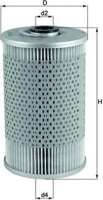 Produktbild von Kraftstofffilter MAHLE KX 37 Filtereinsatz