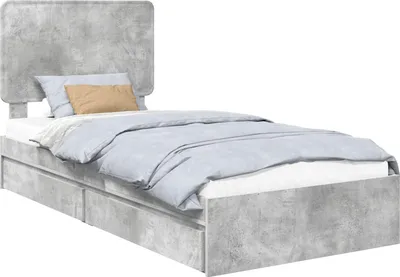 Obrázok produktu pre vidaXL Úložná posteľ betónová sivá 90 x 190 cm materiál na báze dreva