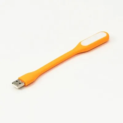 Produktbild von Notebook-Lampe, Gummi, orange, USB